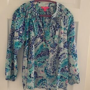 Like new blue Lilly Pulitzer Elsa top
